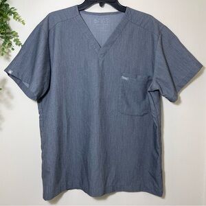 FIGS | Leon Two-Pocket Scrub Top V-Neck Charcoal Gray Men’s Size Large